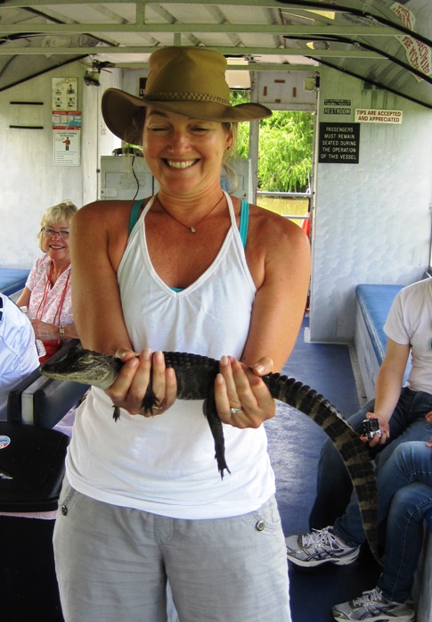 Patricia comes to grips with a juvenile finger-cruncher