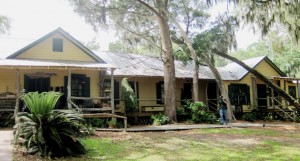 The main lodge which once housed hunters on the island.