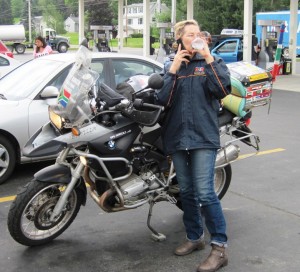 We stoppd at Castle Creek to refuel both bike and ourselves, and call Sally to let her know ww were nearing our destination.