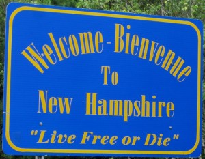 The folks of New Hampshire have a similar outlook to those of the deep south. Fiercely protective of their rights to freedom in all things...