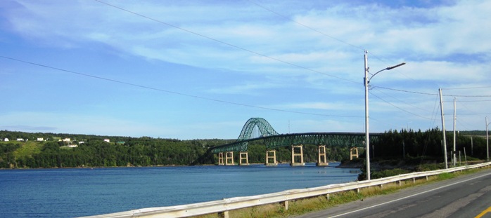 Last bridge to North Sydney. This one over the Bras D'Or Lake, which isn't a lake at all !!