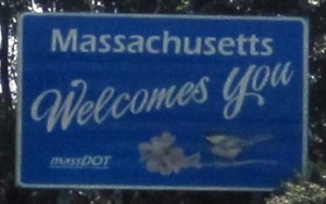 Second state of the day, after racing through Rhode Island