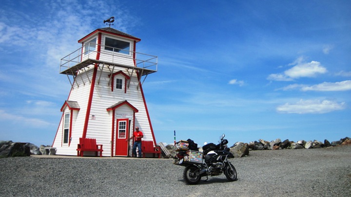 The Arisaig Lighthouse, re-built in 2007 after the original was destroyed by fire. The lighthouse keeper had been warned about leaving a candle burning all night...
