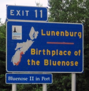 The Bluenose was a famous fishing and racing  schooner built in Lunenburg in1921.
