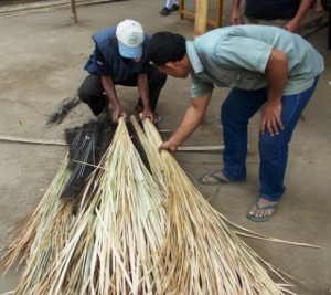 4. I was shown the components that make up a thatch roof...