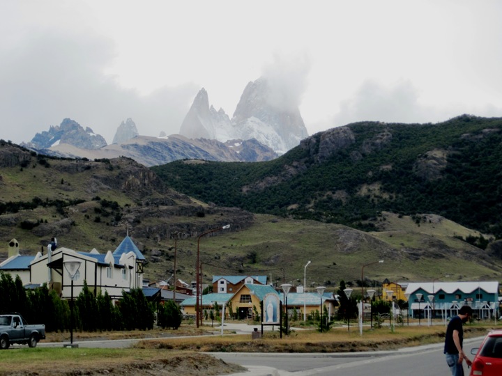 8. The tallest peak in the region, Mt. Fitz Roy, remained stubbornly hidden by cloud while we took a few photos of the town...