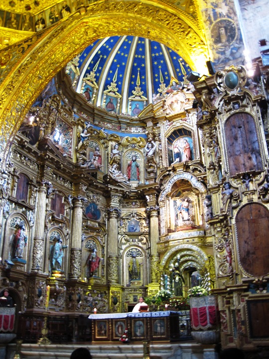 13. A service was taking place when we arrived.... The altar and backdrop are an exquisite example of art and sculptures dating back hundreds of years....