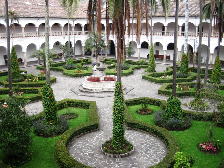 15. From the upper balcony, where we visted the choir room above the main church hall, we could see down into another of the gardens...