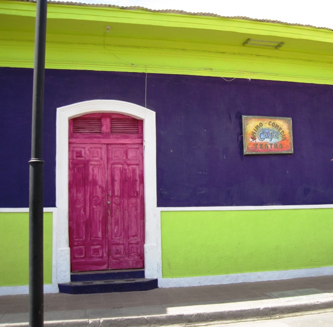 13. I wanted to knock on this door and ask how they came to decide on their colour combination...!! Walking around town, you can't help but smile at some of the garish colours the houses are painted in...!!