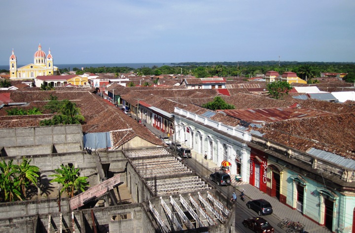 27. The "real view" from the tower of la Merced Church... Lake Nicaragua can be seen in the background...