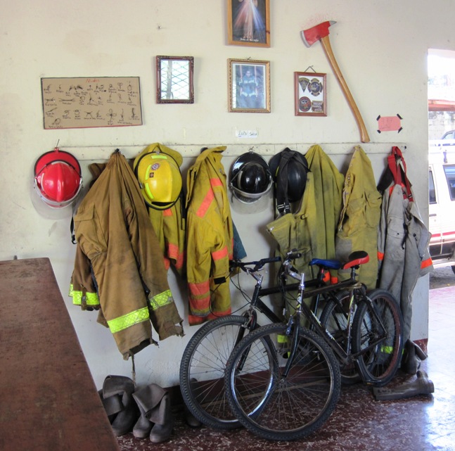 7. I sincerely hoped that the bicycles were not part and parcel of the fire-fighting equipment...!!