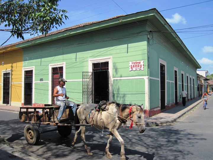 8. Horse and cart are a common sight in the town, and deliver as many goods to the small stores as trucks and delivery vans do...