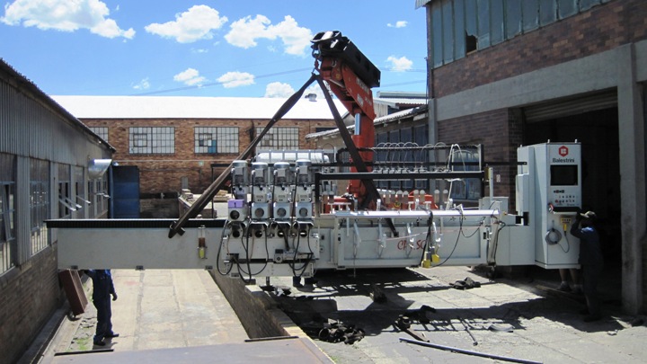  Once again, I hold my breath as we manouver the machine out of the factory...