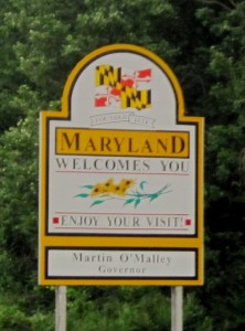 And as the sun began to set, we crossed into Maryland...